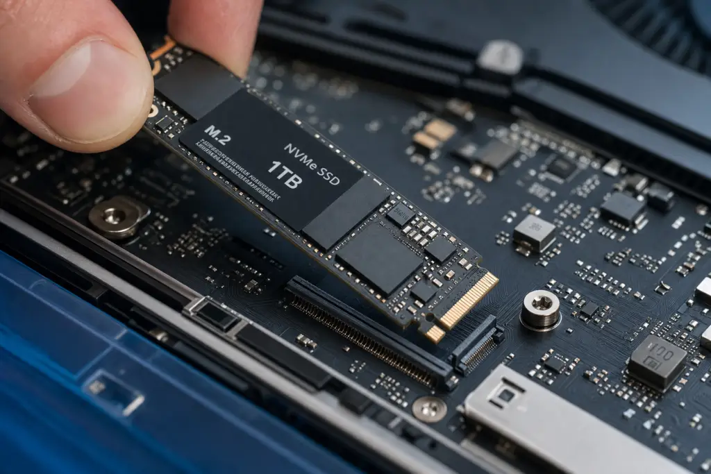 نصب SSD ان‌وی‌ام‌ای M.2 روی مادربرد لپ‌تاپ